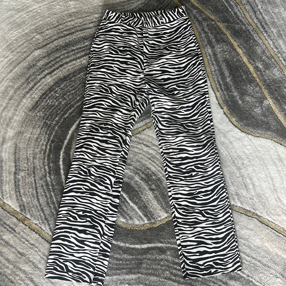 YesStyle bell bottom pants with zebra print